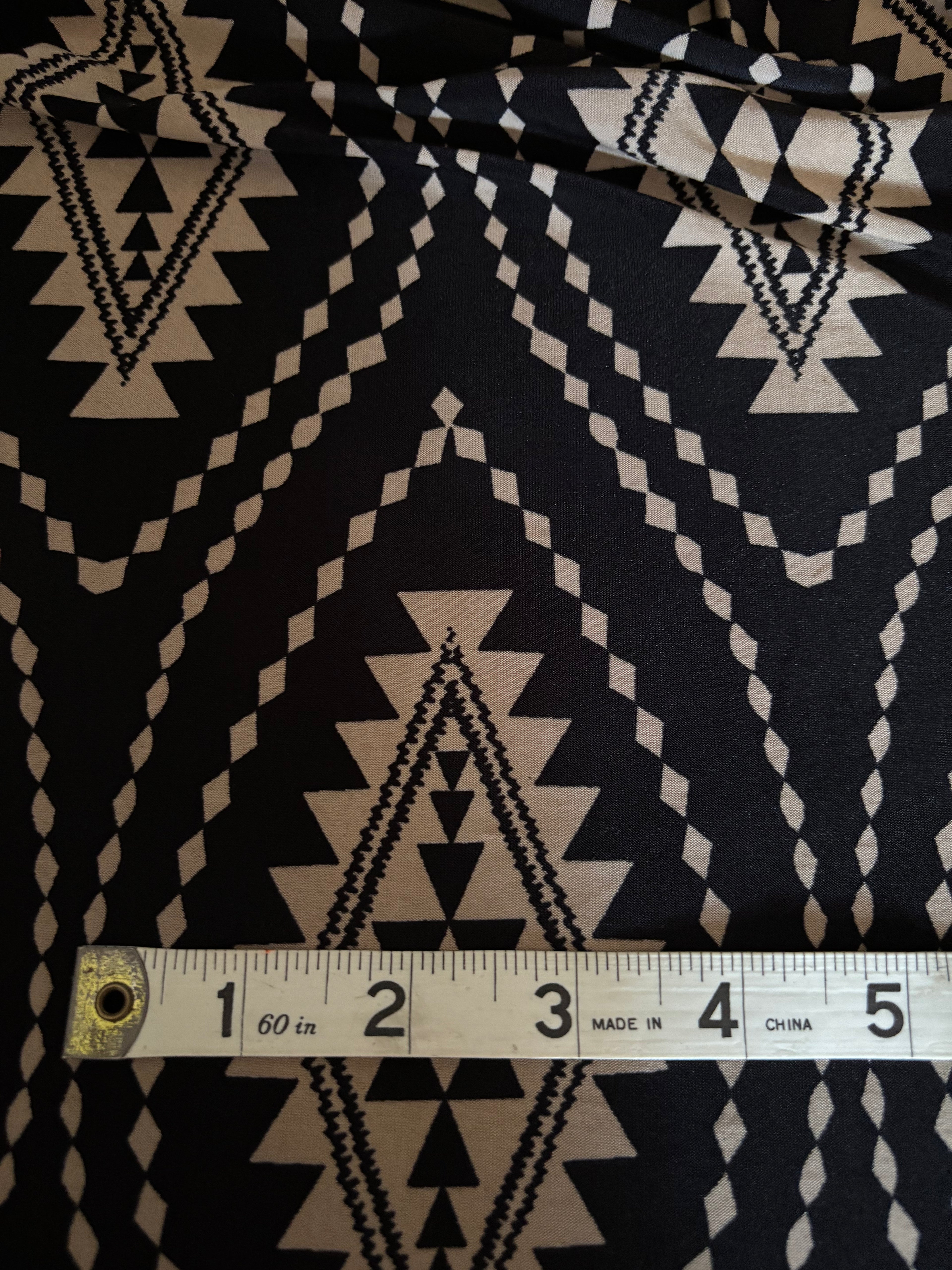 BLACK AND TAN GEOMETRIC