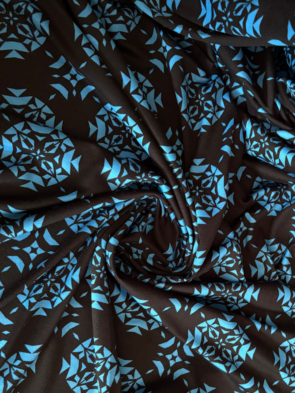 BLACK AND BLUE INTERLOCK KNIT