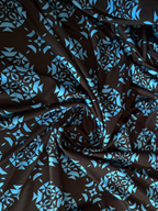 BLACK AND BLUE INTERLOCK KNIT