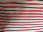 RED, CREME AND BLUE POLYESTER DOUBLE KNIT