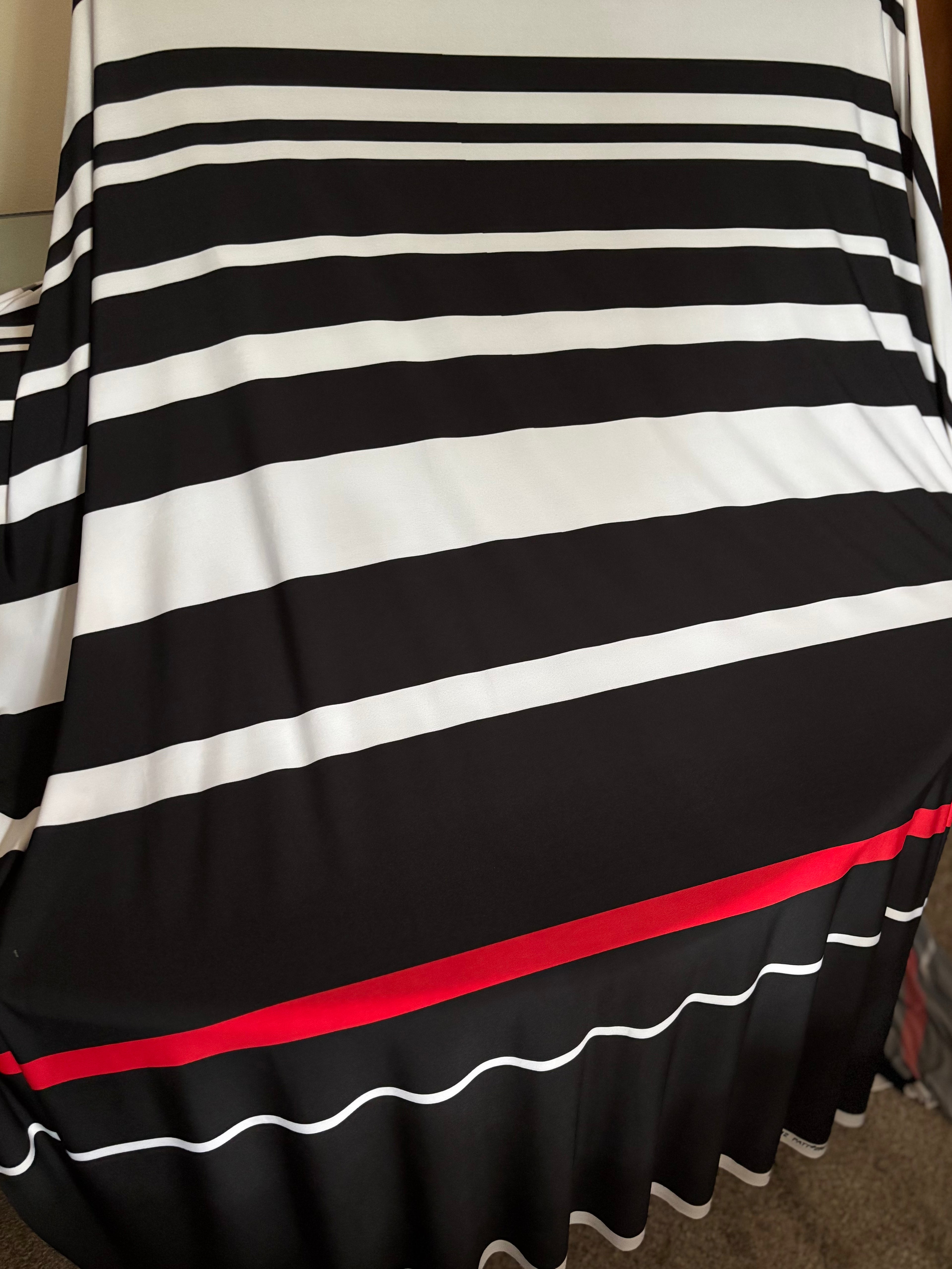 STRIPPED BORDER INTERLOCK KNIT FROM NYC