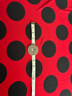 RED WITH BLACK POLKA DOTS