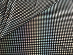 BLACK WITH IRIDESCENT CIRCLES ACTION KNIT