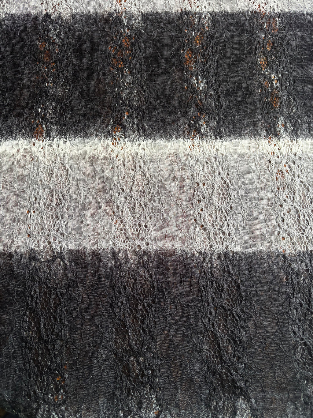 LARGE STRIPPED SUPER SOFT LACE KNIT