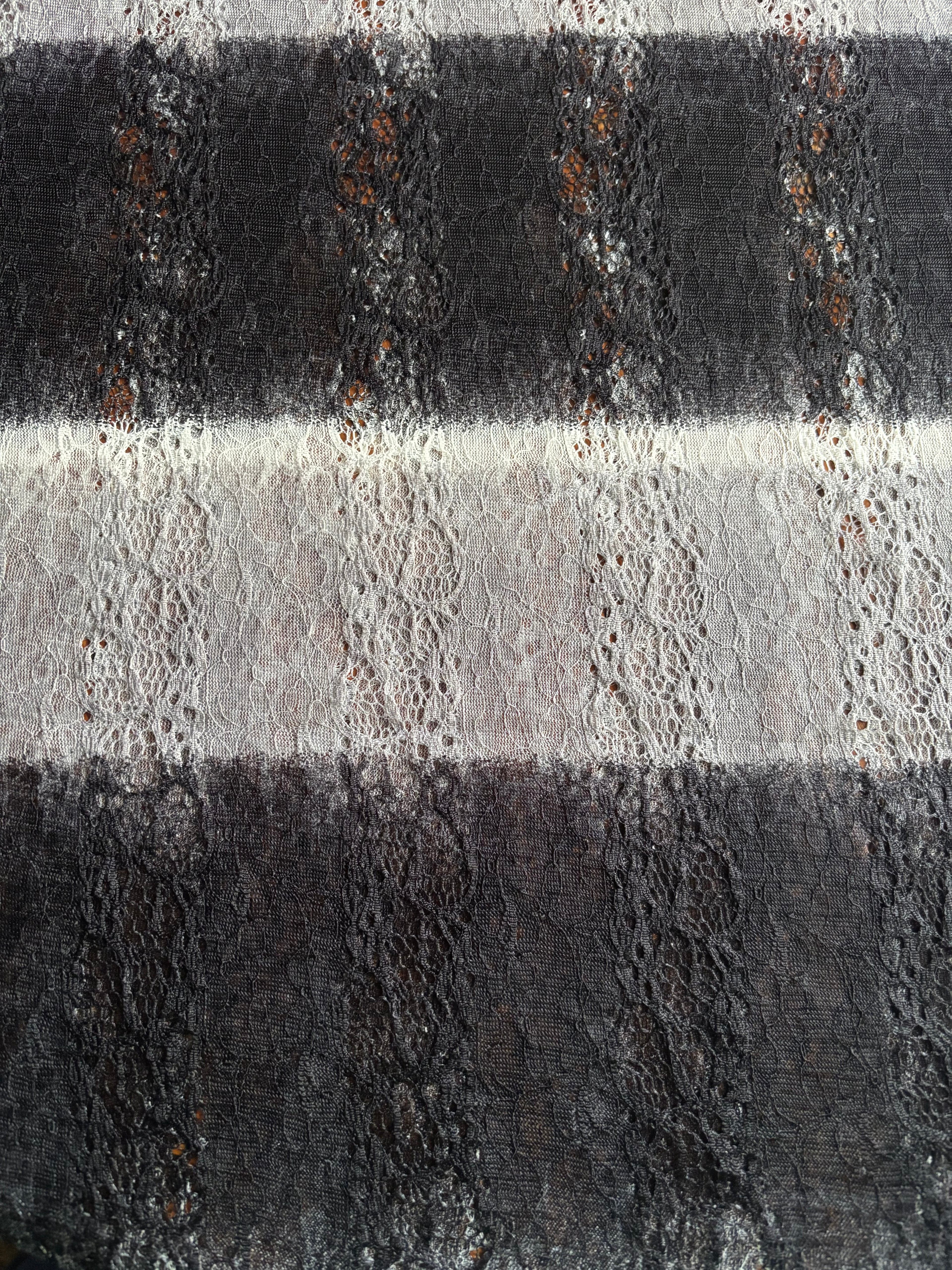 LARGE STRIPPED SUPER SOFT LACE KNIT