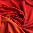 VINTAGE SOLID BURNT ORANGE RIBBED DOUBLE KNIT