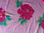 SHADES OF PINK, GREEN AND TEAL FLOWERS