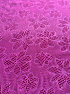 DARK PINK FLORAL LACE KNIT