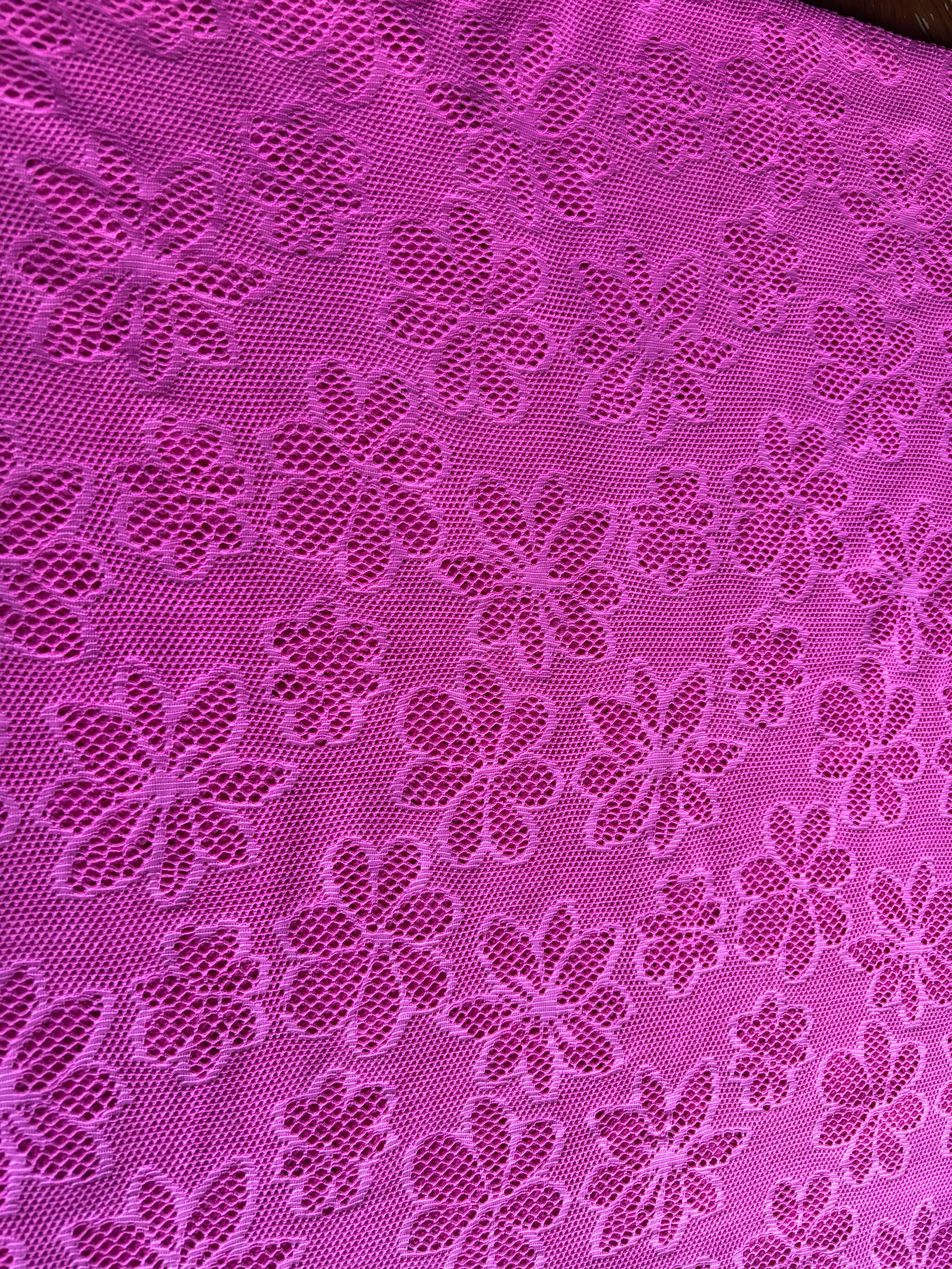 DARK PINK FLORAL LACE KNIT