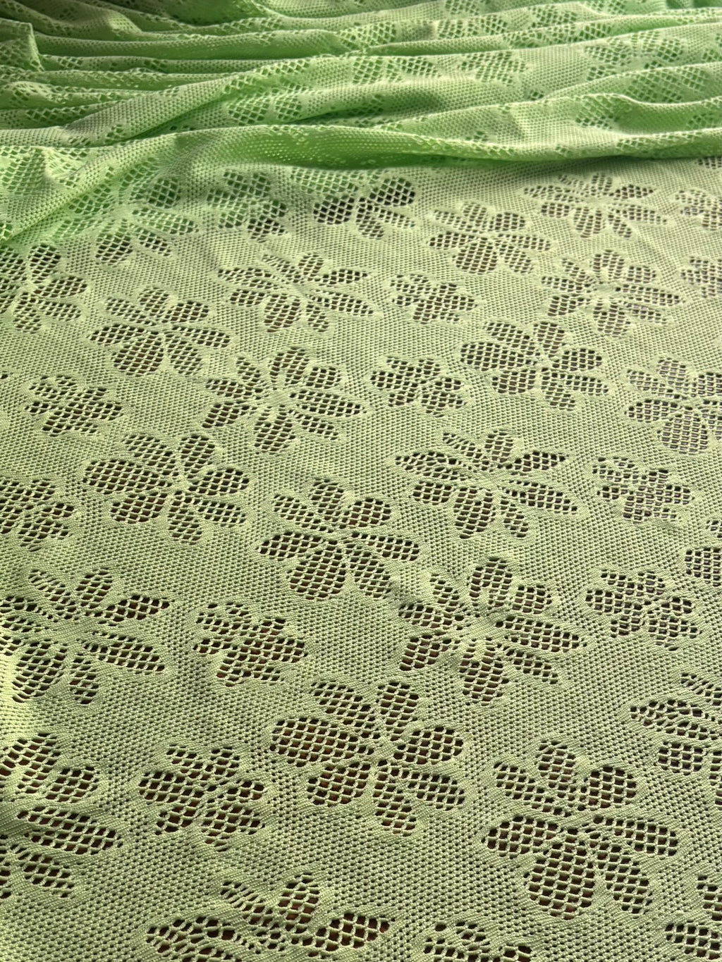LIME GREEN SOFT STRETCHY LACE