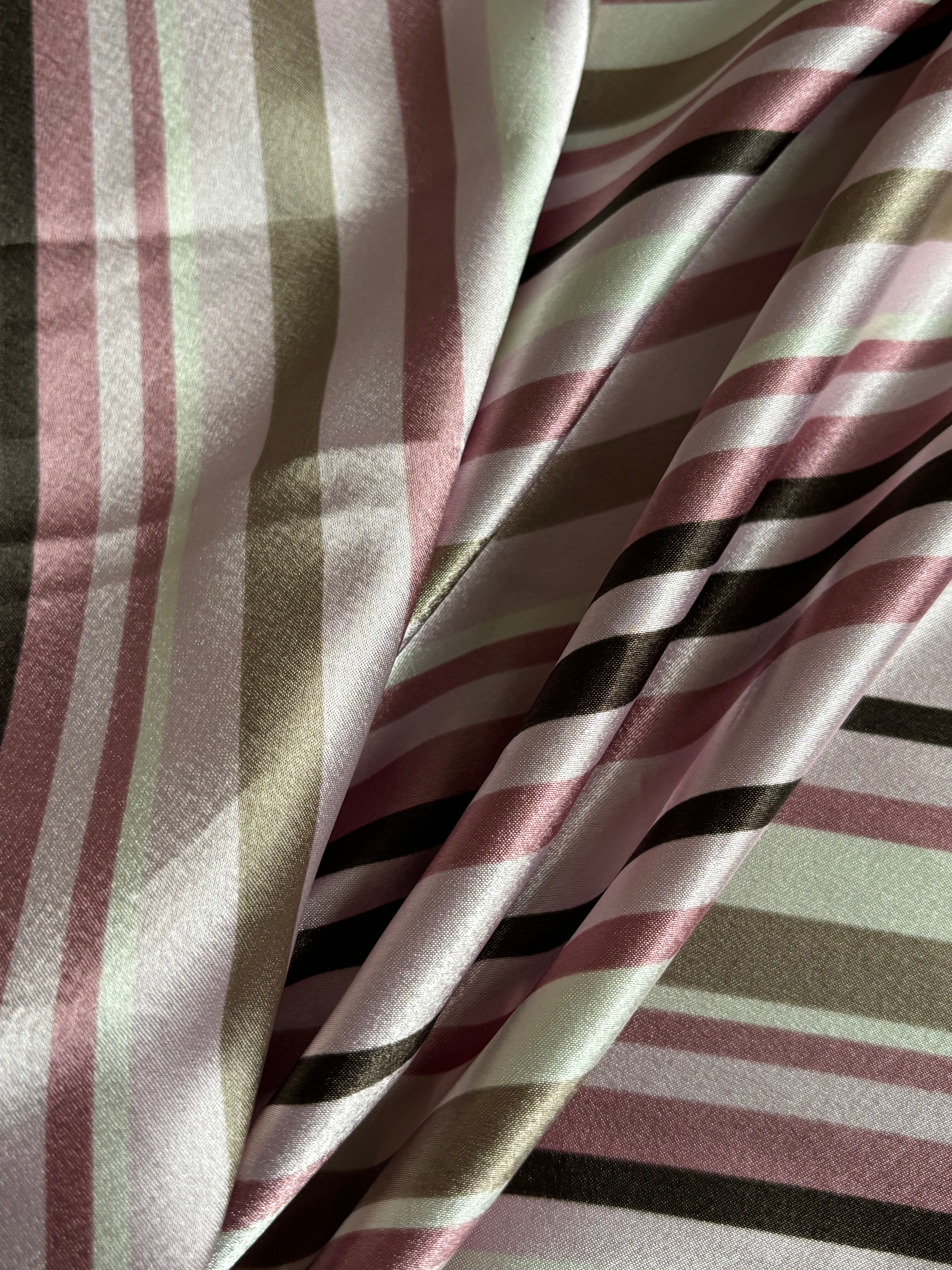 SILKY STRIPPED CHARMEUSE