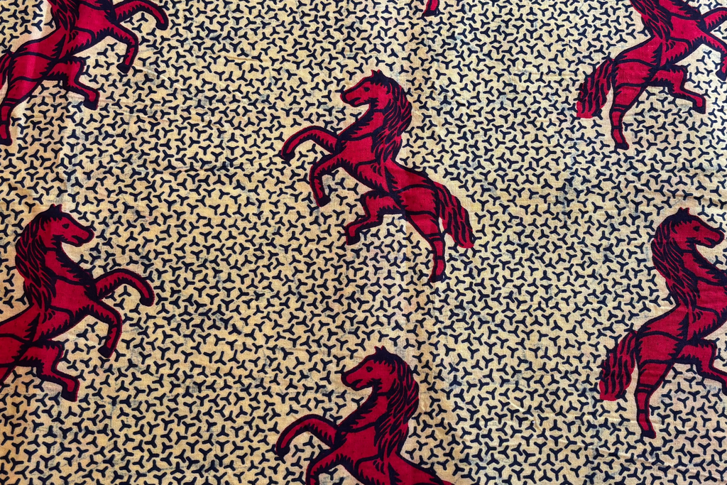 RED HORSES DUTCH WAX PRINT