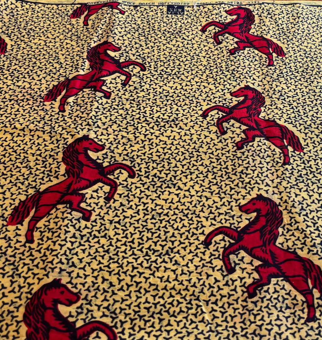 RED HORSES DUTCH WAX PRINT