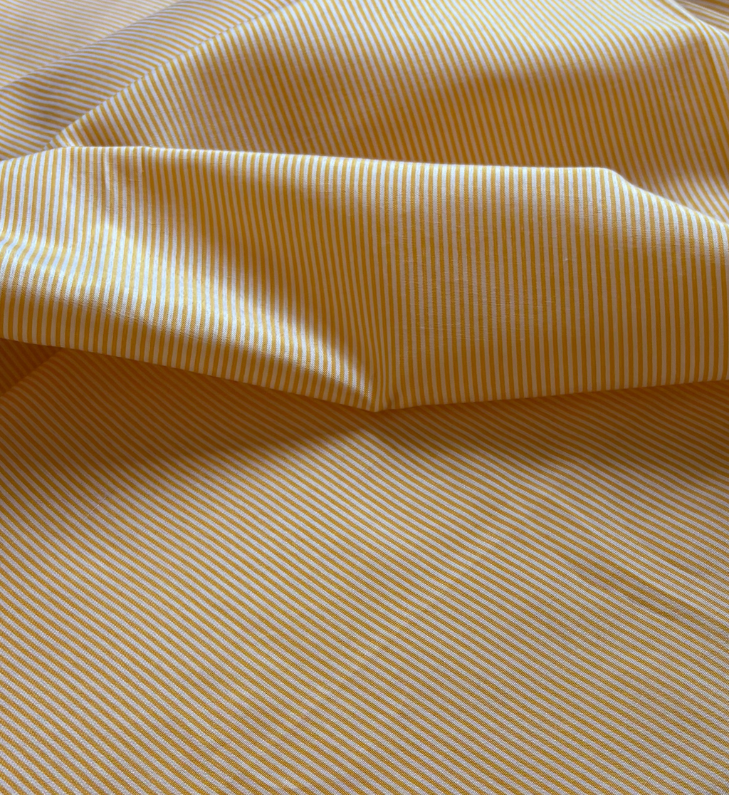 YELLOW AND WHITE STRIPPED SHIRTING