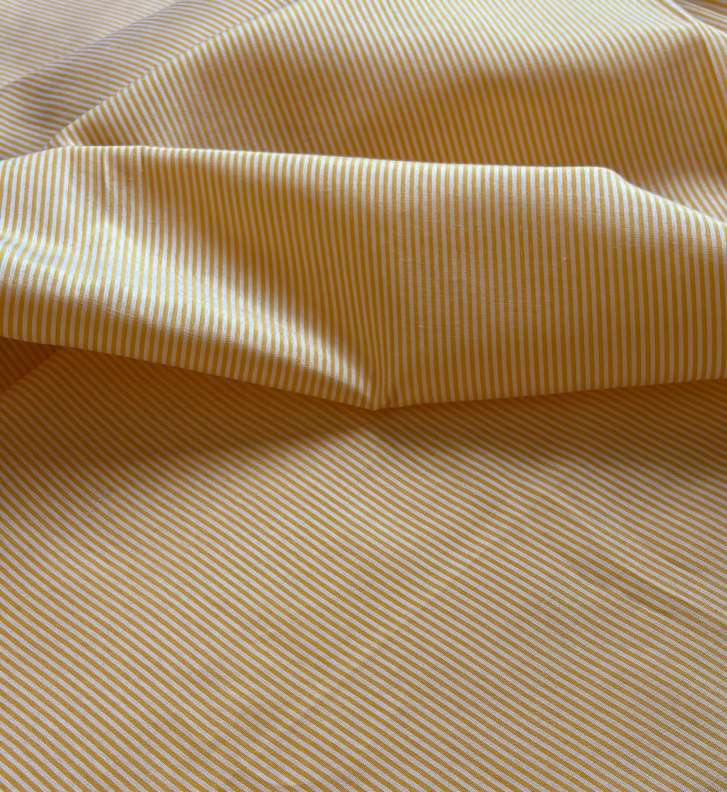 YELLOW AND WHITE STRIPPED SHIRTING