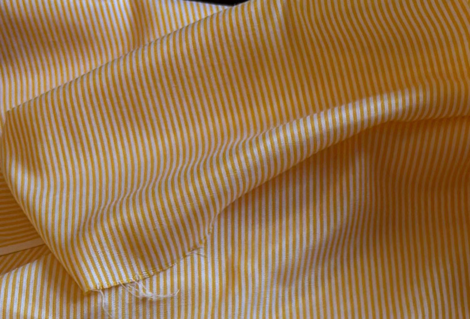 YELLOW AND WHITE STRIPPED SHIRTING