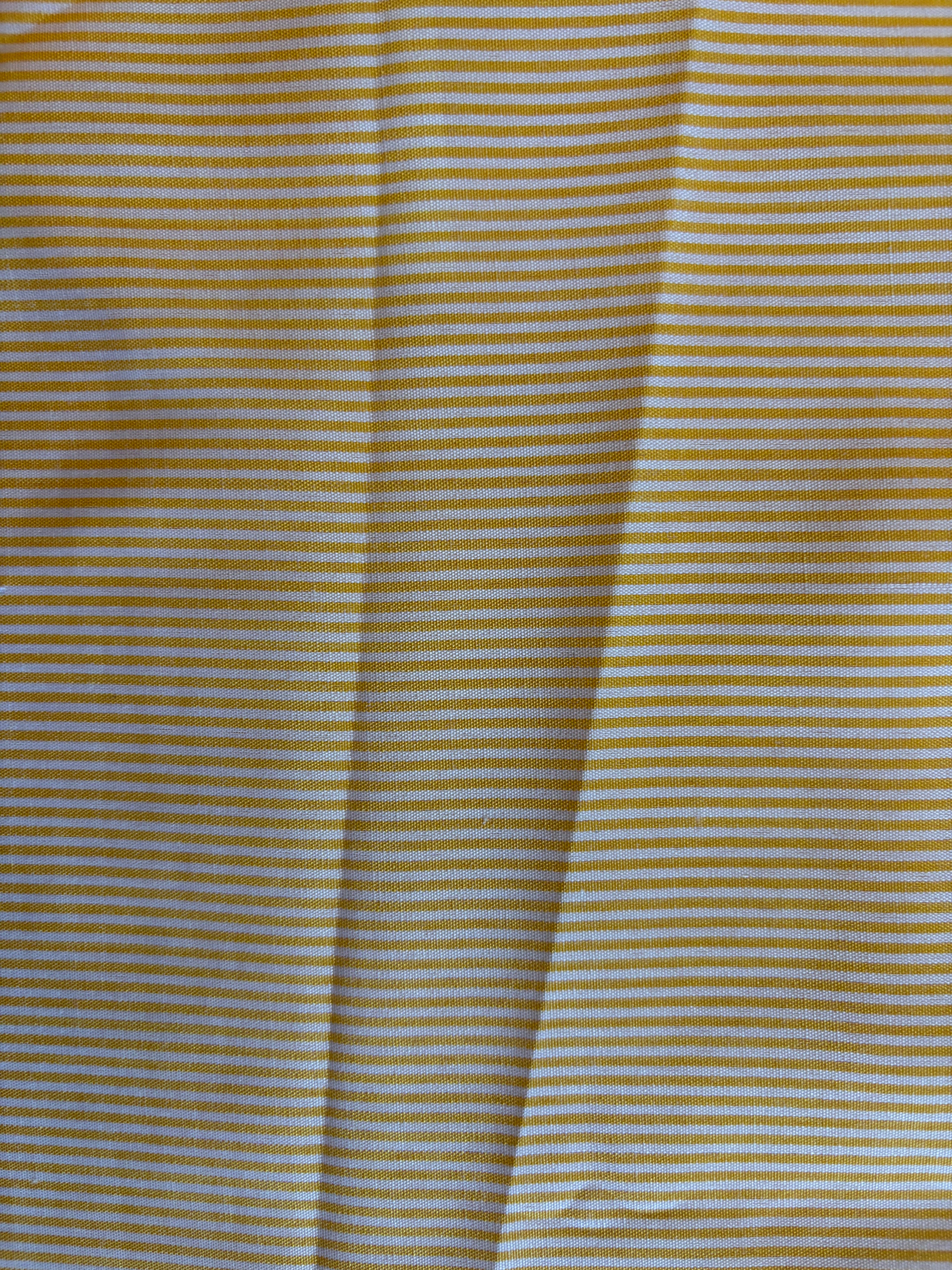 YELLOW AND WHITE STRIPPED SHIRTING