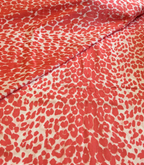 SALMON AND WHITE ANIMAL PRINT