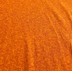 PUMPKIN ORANGE STRETCH COTTON PRINT 1