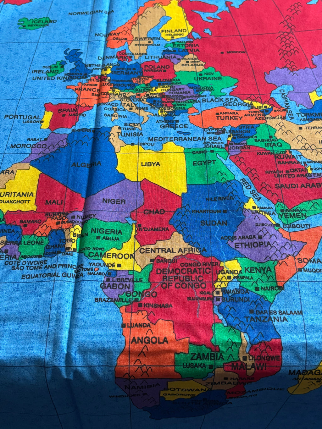 COLORFUL WORLD MAP PANEL FROM WINDMIL