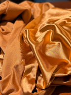 SHINY BRONZE STRETCH SATIN