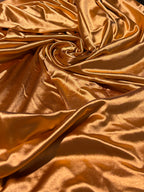 SHINY BRONZE STRETCH SATIN