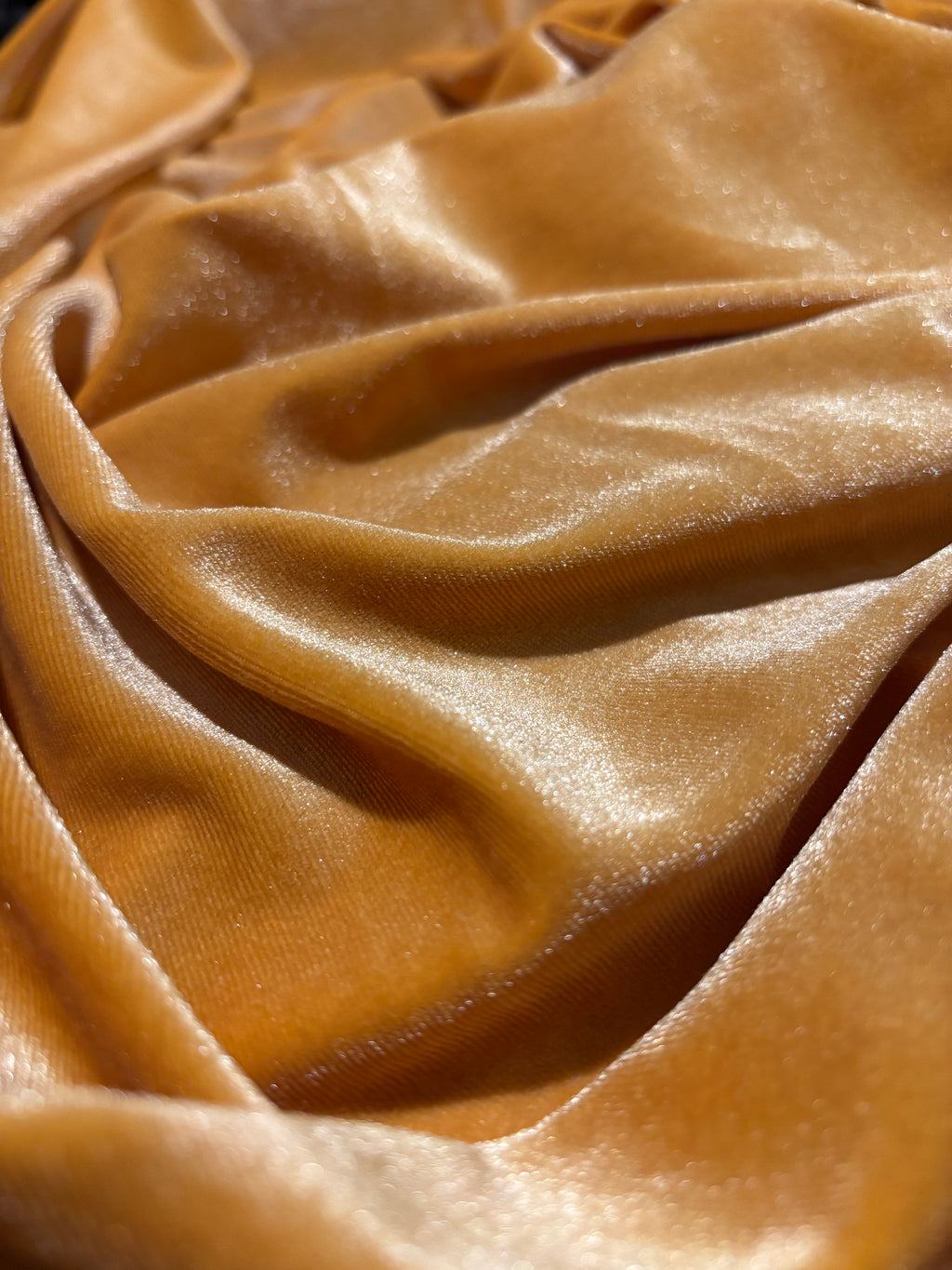 BUTTERSCOTCH GOLD STRETCH VELVET