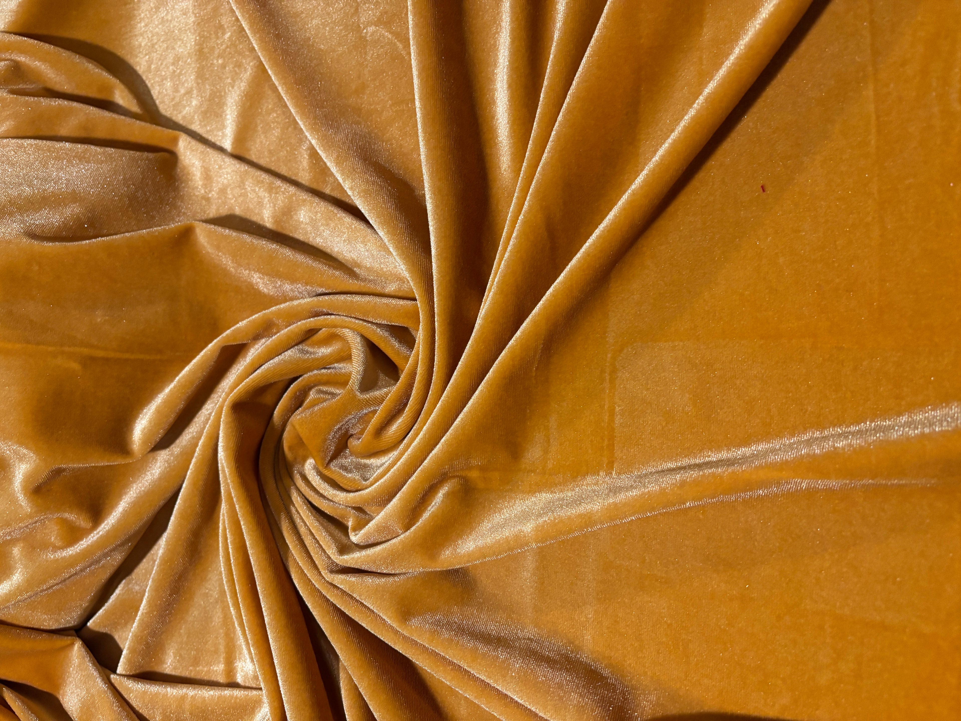 BUTTERSCOTCH GOLD STRETCH VELVET