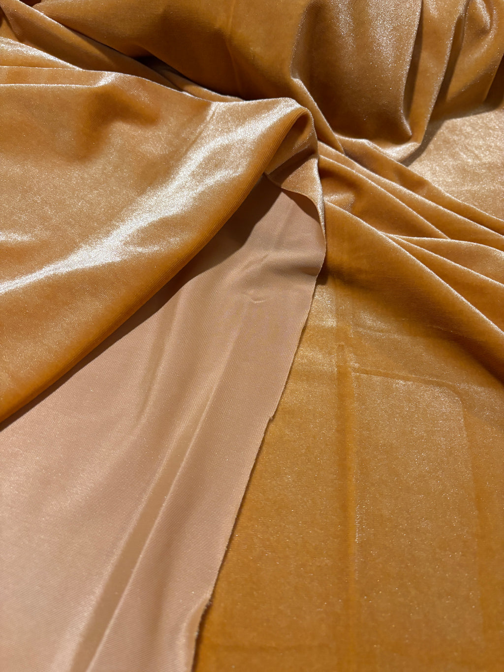 BUTTERSCOTCH GOLD STRETCH VELVET