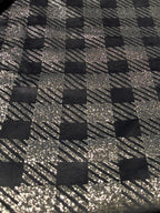 METALLIC SILVER AND GRAY STRETCH VELOUR