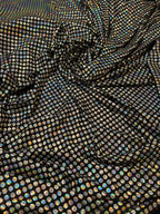 BLACK WITH IRIDESCENT CIRCLES ACTION KNIT