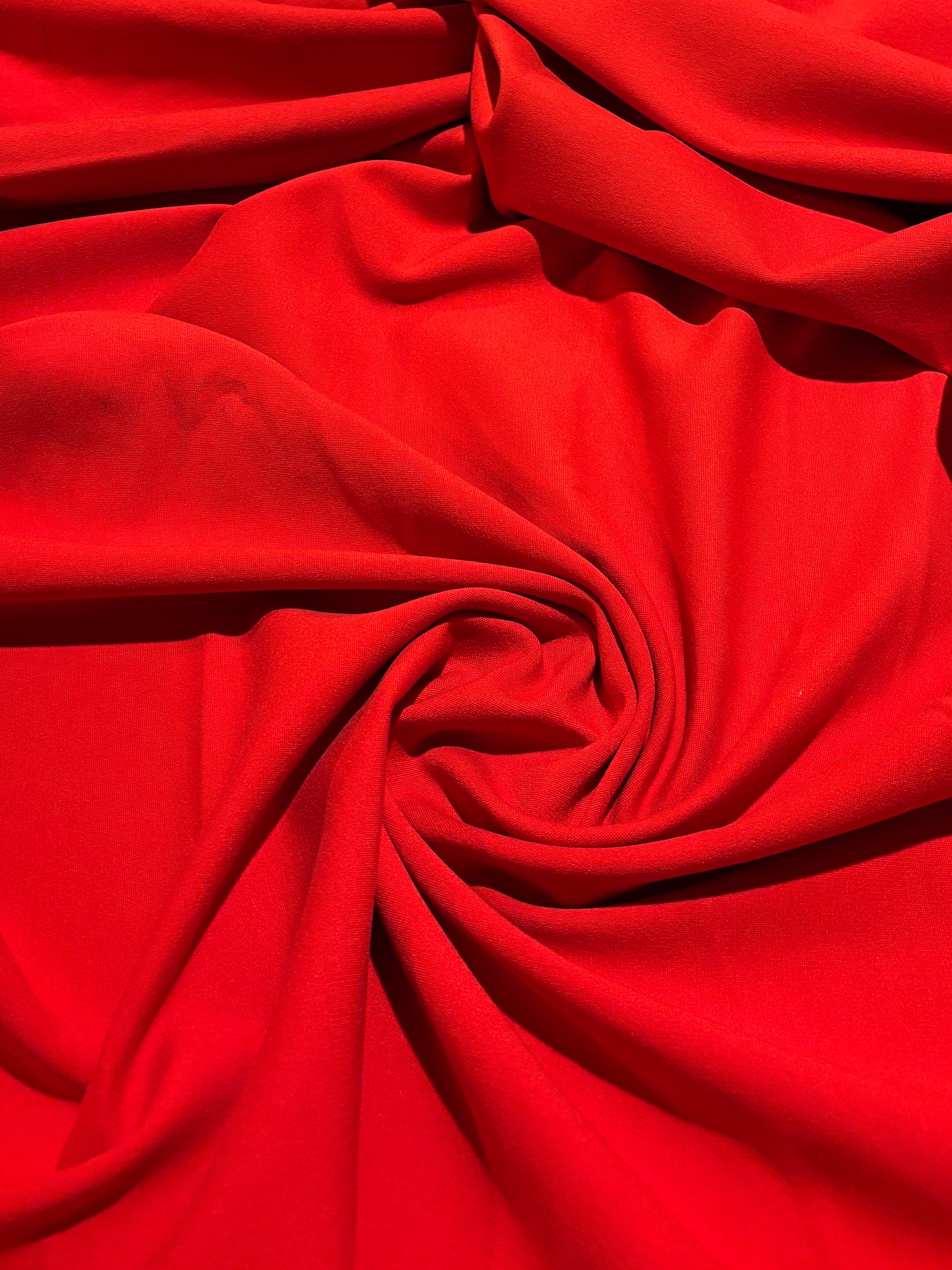 VINTAGE REDDISH ORANGE-ISH STRETCHY DOUBLE KNIT