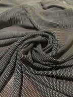 BLACK AND WHITE POLKA DOT CHIFFON