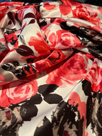 MULTI COLORED FLORAL SILKY PRINT
