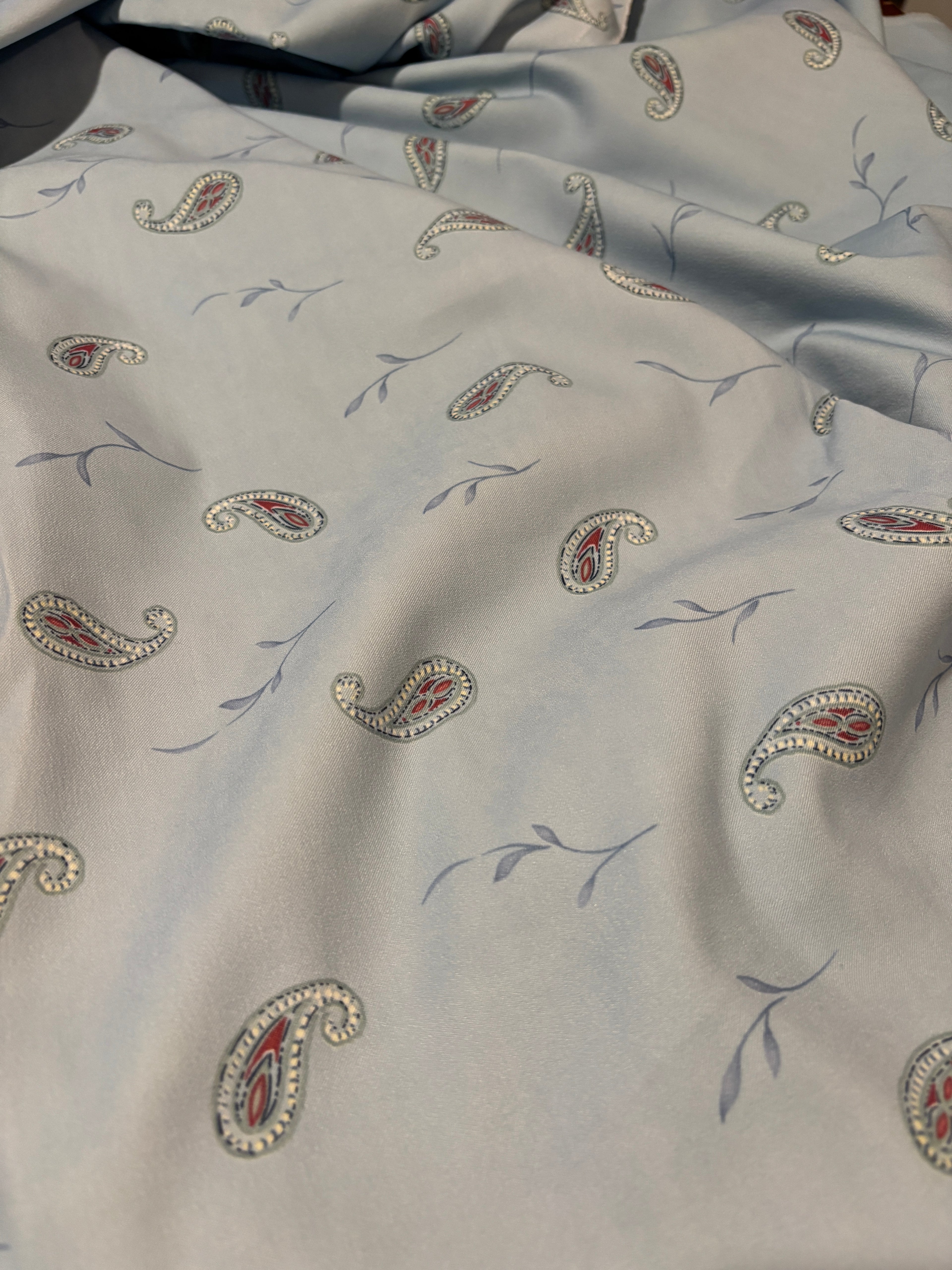 PAISLEY BORDER SILKY PRINT