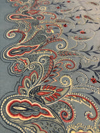 PAISLEY BORDER SILKY PRINT
