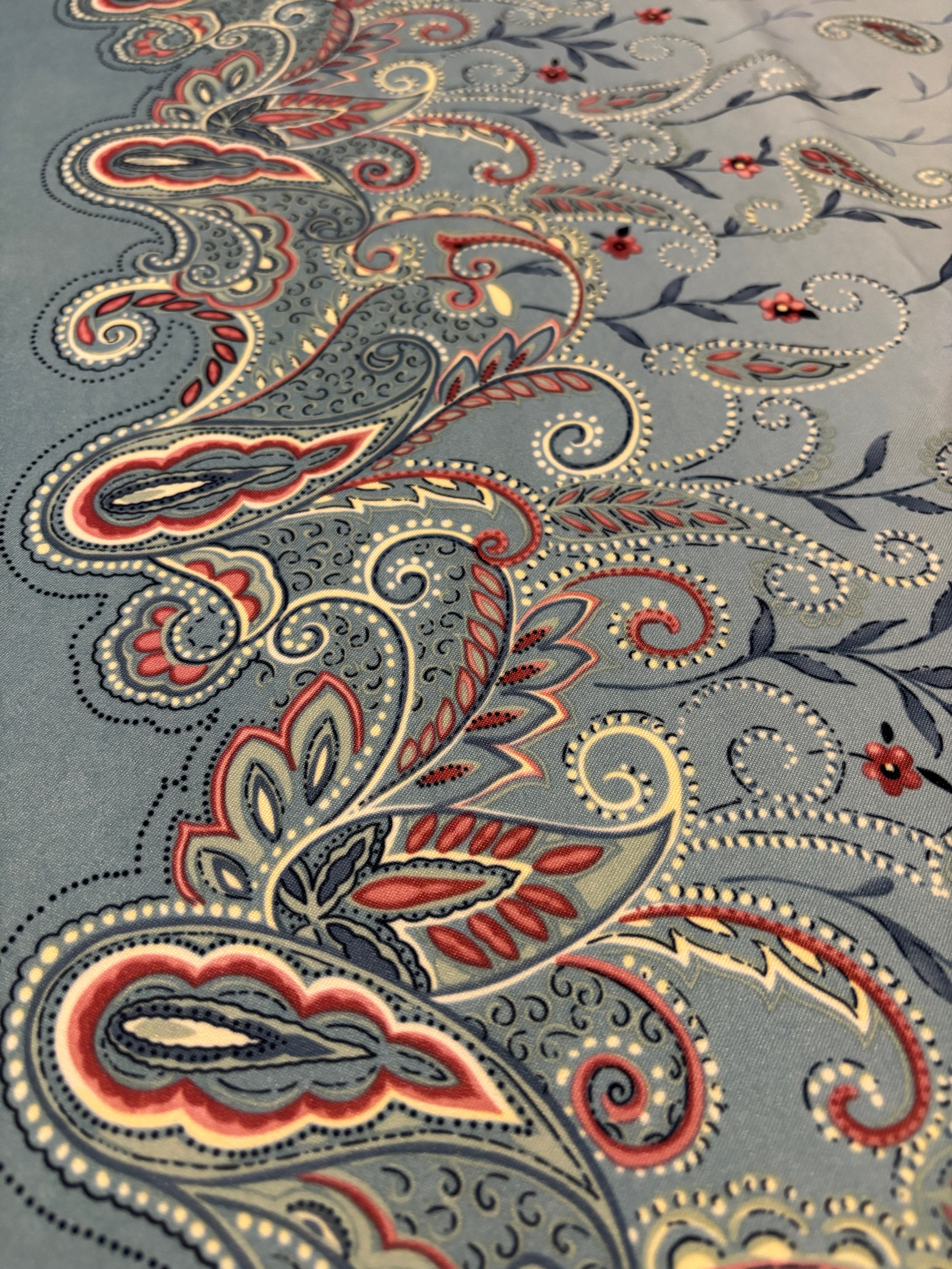 PAISLEY BORDER SILKY PRINT