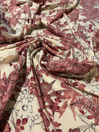 FLORAL STRETCHY CHARMEUSE