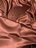 BROWN STRETCH SATIN
