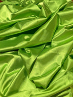 LIME GREEN STRETCH SATIN