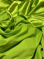 LIME GREEN STRETCH SATIN