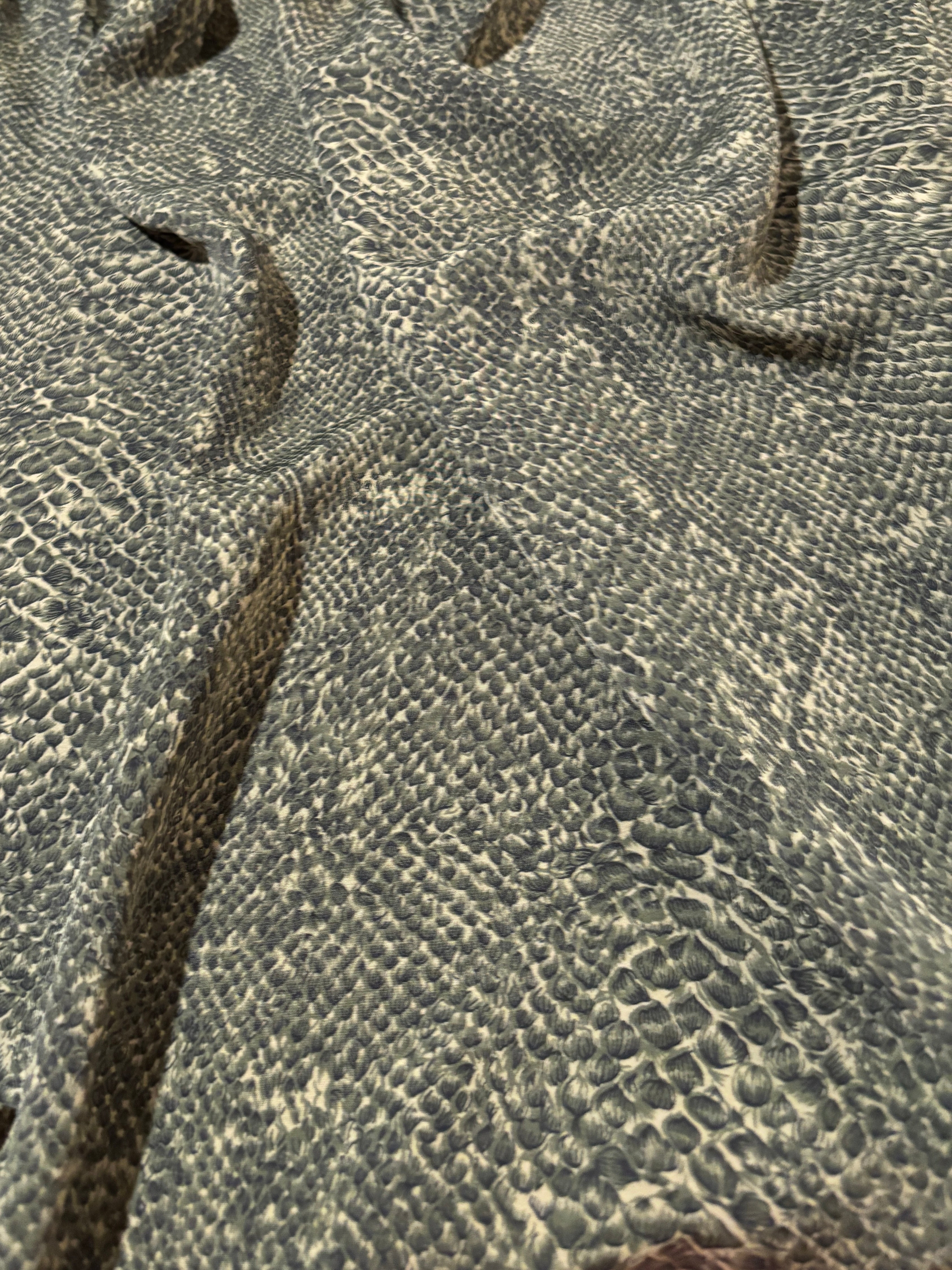 VINTAGE SNAKE PRINT CHARMEUSE