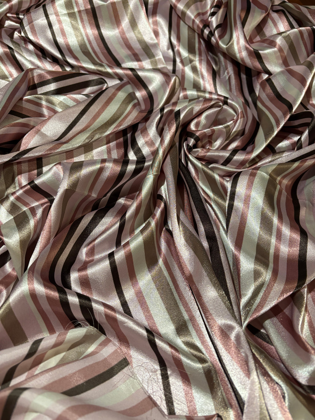 SILKY STRIPPED CHARMEUSE