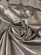 SOLID GRAY/SILVER STRETCH SATIN