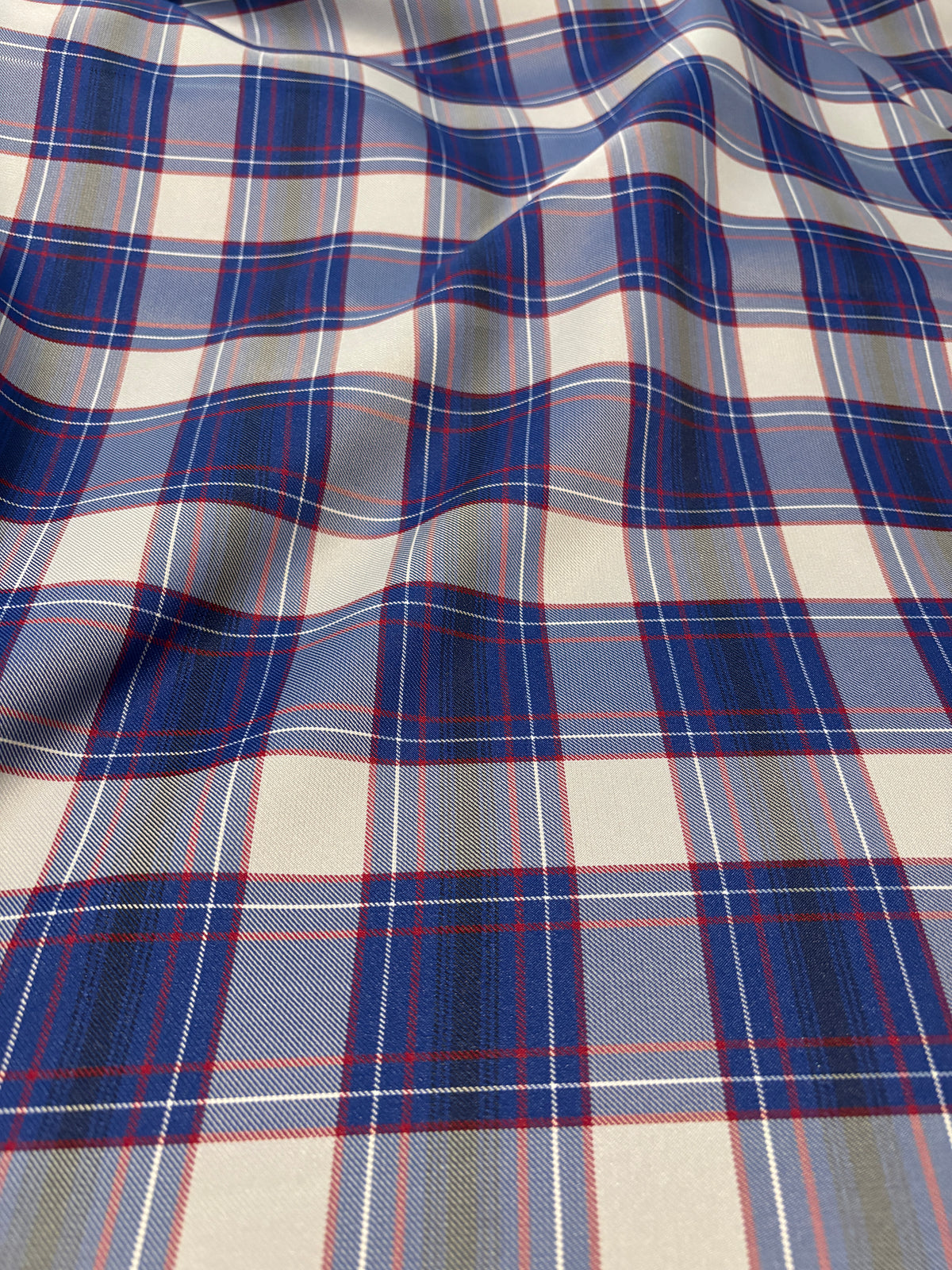 ROYAL BLUE PLAID SUITING