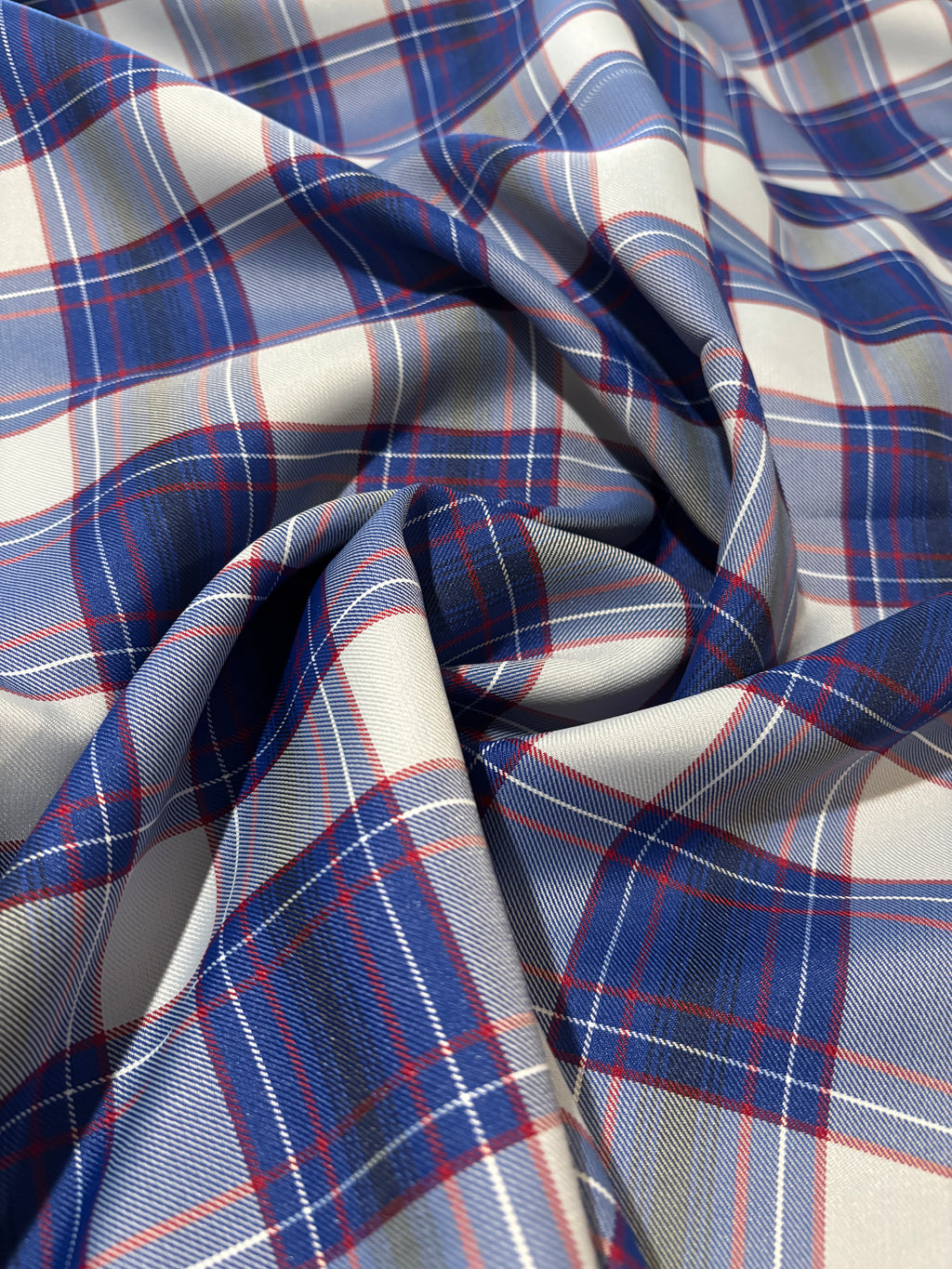 ROYAL BLUE PLAID SUITING