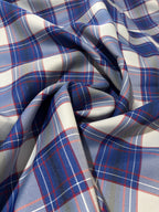 ROYAL BLUE PLAID SUITING