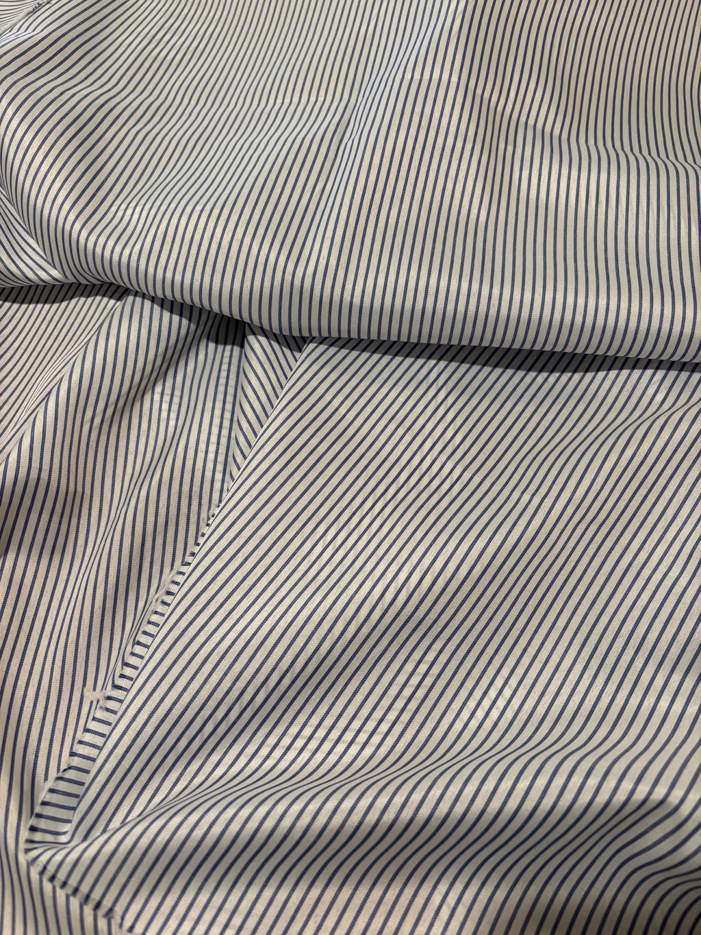 WHITE AND BLUE PIN STRIPPES