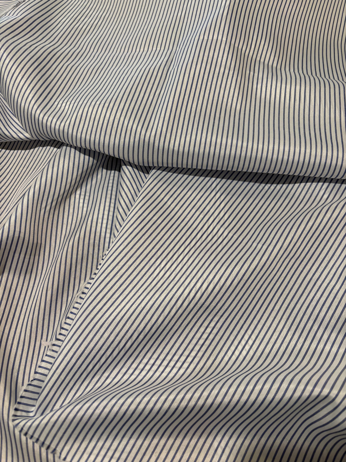 WHITE AND BLUE PIN STRIPPES