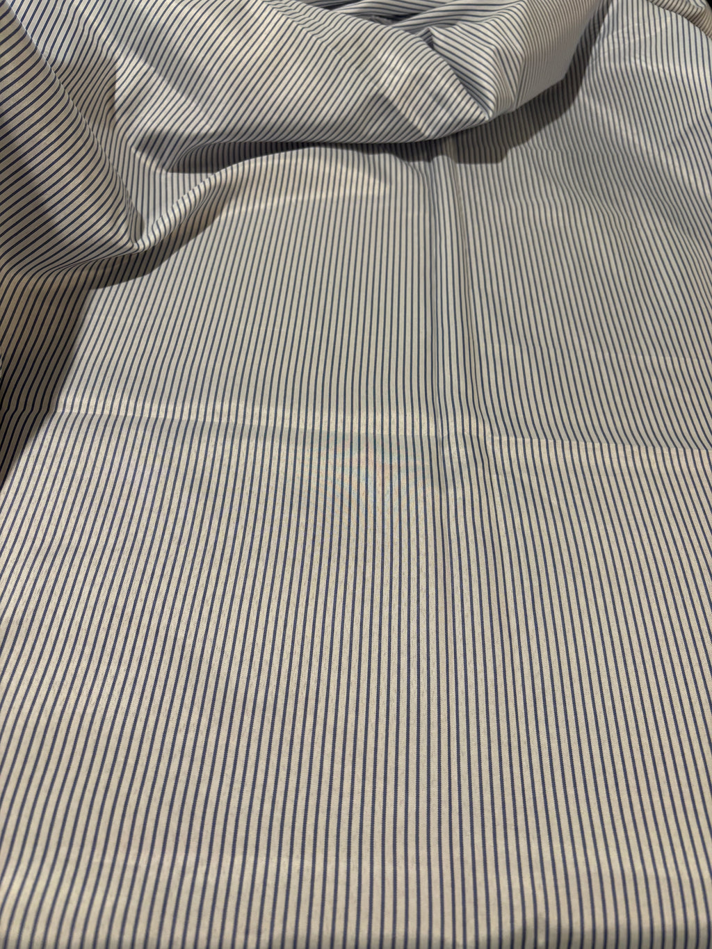 WHITE AND BLUE PIN STRIPPES